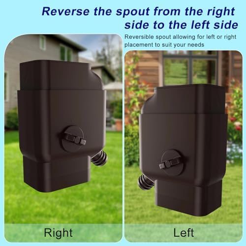 Prestantious Downspout Diverter with Adjustable Valve for Downspout,Brown - Image 7