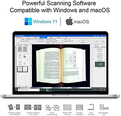 VIISAN Large Format Book & Document Scanner, Capture Size A2/A3, 26MP USB Document Camera with Auto-Flatten, Fingerprint Removal Technologies, Multi-Language OCR, Compatible with Windows & macOS - Image 5
