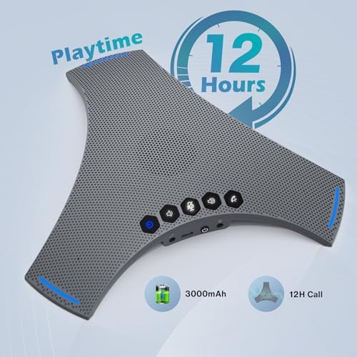 Conference Speaker and Microphone - Bluetooth Speakerphone with Daisy Chain, AI Noise Cancellation, Voice Enhancement, Support Wireless Dongle, USB Connection, Compatible with All Meeting Rooms - Image 4