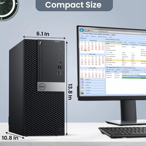 Dell Tower Desktop PC – Intel Core i5-6500 6th Gen Processor – 16GB DDR4 RAM – 512GB SSD – Keyboard & Mouse – Wi-Fi – Office, Home, Business Desktop Computer Windows 11 Pro (Renewed) - Image 3
