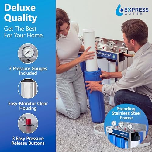 Express Water Whole House Water Filter System, Iron & Manganese, 3-Stage - Image 6