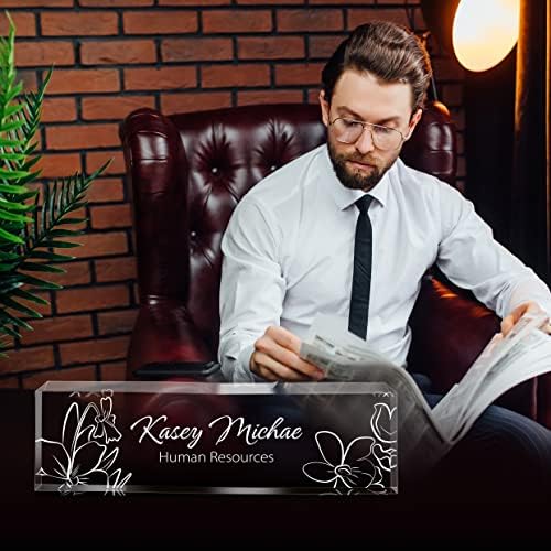 Gowelly Office Engraved Acrylic Name Plate For Desk |Desk Name Plate Personalized| Custom Employee Appreciation Gifts |Office Gifts for Women, Boss, Employee, Teacher, Manager |staff appreciation gift - Image 3