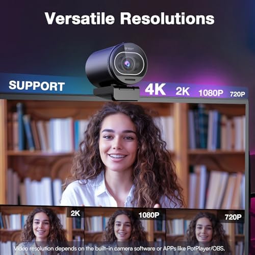 EMEET S600 4K Webcam with Tripod for Streaming, Sony 1/2.55'' Sensor - Image 4