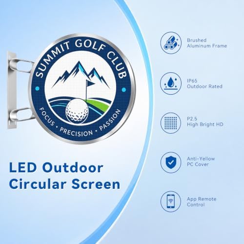 Outdoor Circular LED Display 22in Double-Sided Digital Signage - Image 2