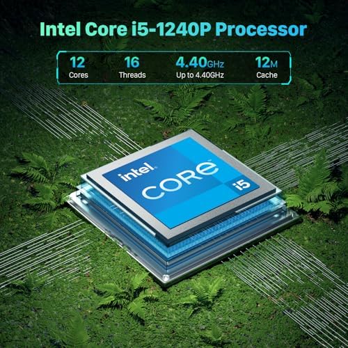 Intel NUC 12 Pro Business Mini Desktop, Intel Core i5-1240P (12C/16T, Up to 4.4GHz) Mini Pc, 16GB DDR4 RAM 512GB PCIe 4.0 NVMe SSD, 8K/HDR/WiFi 6E/BT5.3/7x24 Hours Quiet Operation/Windows 11 Pro - Image 2