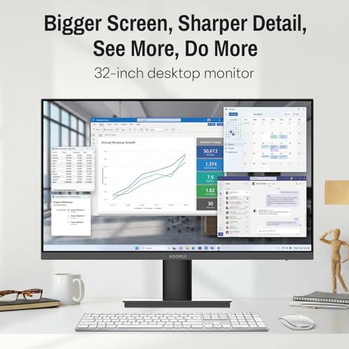 KOORUI 32 Inch 4K UHD Computer Monitor,60Hz,3840×2160p VA Panel,Black - Image 4