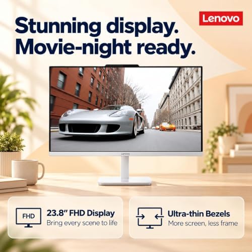 Lenovo IdeaCentre 24“ FHD All-in-One, 32GB RAM, 1TB SSD, Intel 4-Cores - Image 5