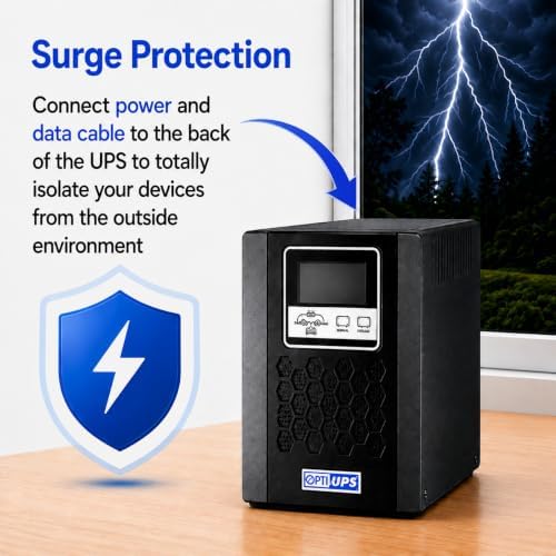 OPTI-UPS DS1000I 900w (European 230V) Online Double Conversion UPS - Image 4