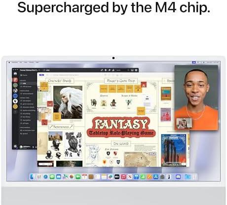 Apple 2024 iMac All-in-One Desktop Computer with M4 chip with 10-core CPU, 10-core GPU: Built for Apple Intelligence, 16GB Unified Memory, 256GB SSD Storage; Silver with AppleCare+ (3 Years) - Image 4