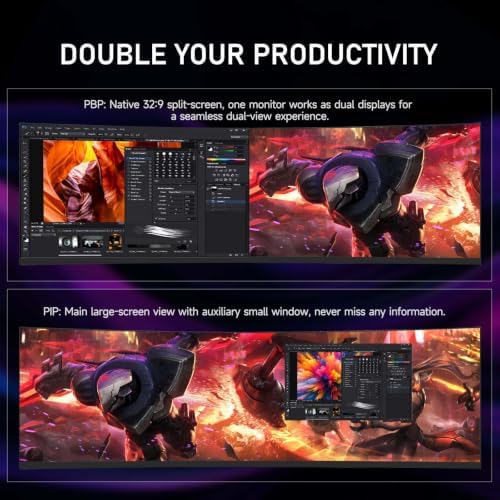 Gawfolk 49 inch Ultra-Wide Curved Gaming 240Hz Monitor, DQHD PC Screen - Image 5