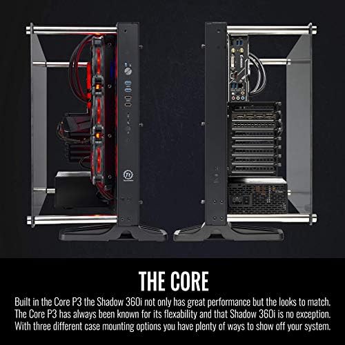 Thermaltake Shadow 360i Liquid-Cooled PC (AMD Ryzen 5 3600, RTX 3060 Ti, 16GB RGB 3000Mhz DDR4 ToughRAM RGB Memory, 1TB NVMe M.2, WiFi, Win 10 Home) Gaming Desktop Computer P3BK-B450-S36-LCS - Image 6