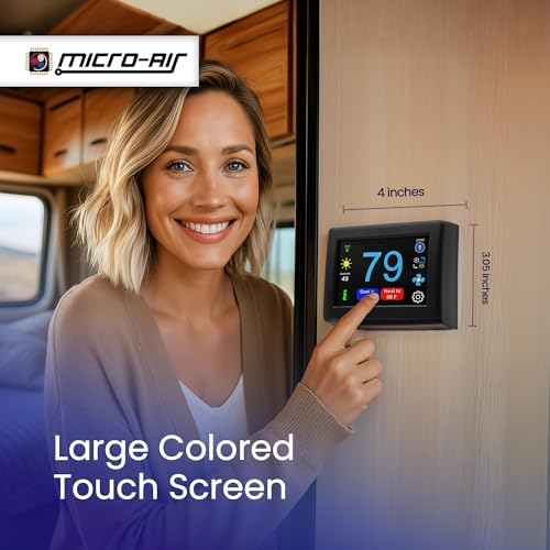 MICRO-AIR EasyTouch Digital RV Thermostat Replacement, 345 Black - Image 6