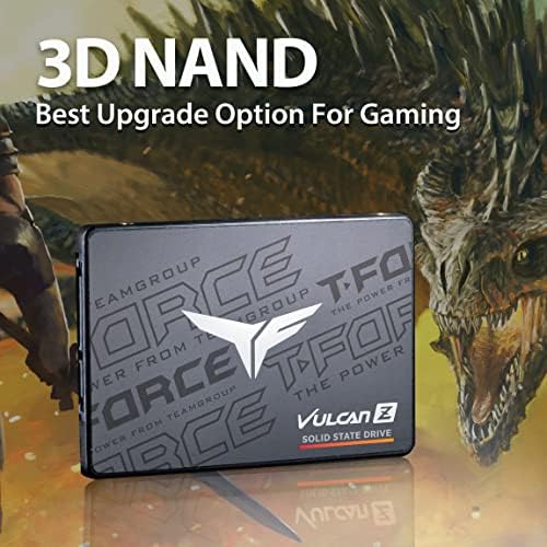 TEAMGROUP T-Force Vulcan Z 512GB SLC Cache 3D NAND TLC 2.5 Inch SATA III Internal Solid State Drive SSD (R/W Speed up to 530/470 MB/s) T253TZ512G0C101 - Image 3