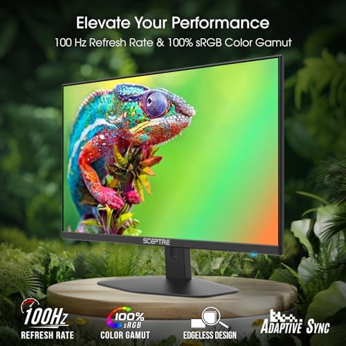 Sceptre New 24-inch Gaming Monitor 100Hz FreeSync 2X HDMI 1X DP Build-in Speakers, Machine Black 2026 (E248W-FW100T Series) - Image 2