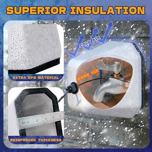 2 Pack Outdoor Faucet Covers for Winter Foam Spigot Covers Winter Insulated - Image 2