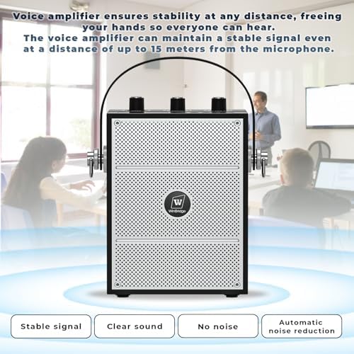 50W Voice Amplifier for Teachers, Portable PA Speaker with Microphone - Image 5