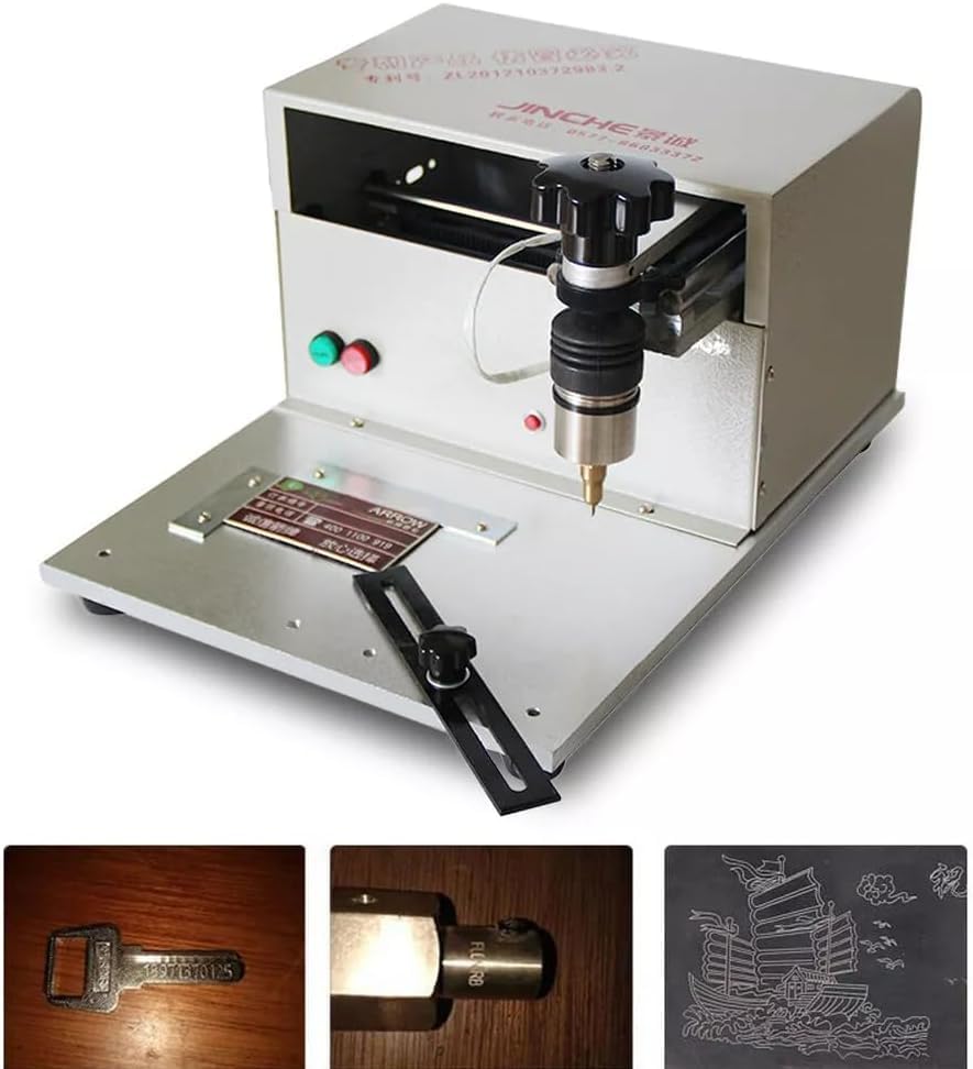 Metal Engraving Machine, Electric Marking Machine, Desktop Dot Matrix Nameplate Label Marking and Engraving Machine, 170X100mm - Image 5