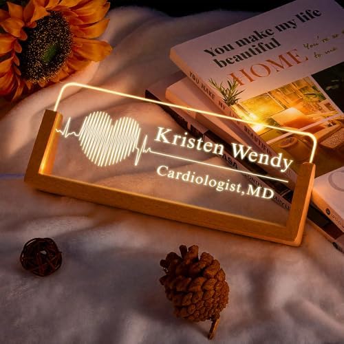 Ships Next Day, Custom Name Plate for Desk - The Doctor Light Up Acrylic Desk Name Plate Personalized Elegant Office Gifts for Doctor Appreciation Gifts, Office Decor for Women Men - Image 3