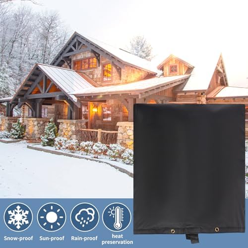 Insulated Backflow Preventer Pouch - Outdoor Pipe Insulation for Winter, Well Pump & Sprinkler Valve Protection (Black 24" W×24" H) - Image 5