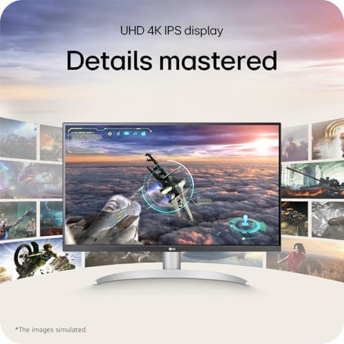LG 27UP650K-W 27-inch Ultrafine 4K UHD (3840 x 2160) IPS Computer Monitor, 60Hz, 5ms, DisplayHDR 400, Reader Mode, Flicker Safe, HDMI, DisplayPort, Tilt/Height/Pivot Adjustable Stand, White - Image 3
