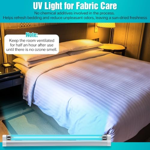 2 Pack 8W UVC Light with Ozone, for Shoes Closet Cabinet Bathroom - Image 3