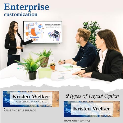 Custom Office Name Plate for Desk - Desk Name Plate Personalized Gifts for Coworkers, Boss, Employees, Teacher, Nurse - Office Desk Decor for Women Men - Employee Appreciation Gifts (Blue) - Image 3