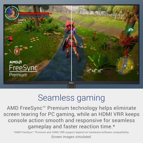 Dell 24 240Hz Gaming Monitor - SE2426HG - 23.8-inch FHD (1920x1080) 240Hz Display, in-Plane Switching (IPS) Technology, AMD FreeSync™ Premium, TÜV 3-Star, 2X HDMI, DisplayPort 1.4, Tilt - Image 4