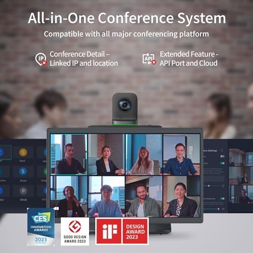 KanDao Meeting Ultra 5-in-One Conference Room Camera System, Ultimate 4k HDR 360° AI Smart Zooming Web-Conferencing Solution, 15.6" Touchscreen, Build-in System, Meeting Room Conference Center - Image 3