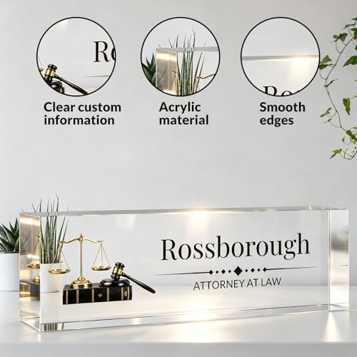 Custom Name Plate for Desk, Desk Name Plate Personalized, Acrylic Desktop Ornament, Stylish Office Decor, Appreciation Present for Boss, Social Worker, Teacher, Nurse, Employee - Image 5