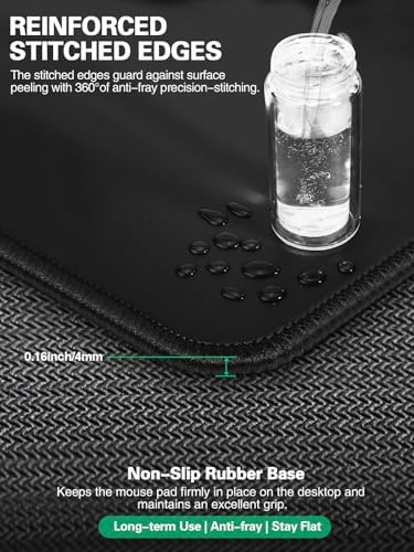 Mouse Pad, Office Desk Mat, Large Gaming Mousepad with Superior Micro-Weave Cloth, XXL Desk Pad with Stitched Edges, Non-Slip, Waterproof Writing Keyboard Pad for Gamer, Laptop, Work & Home - Image 5