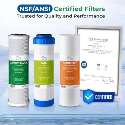 iSpring US31 3-Stage Under Sink Water Filter System with Faucet, 1 Year - Image 3