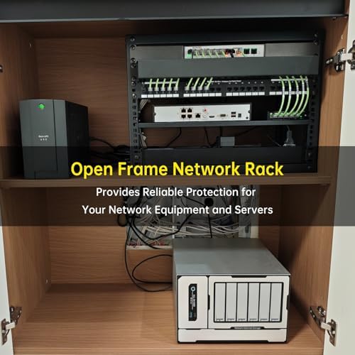 6U Open Frame Network Rack, Small Server Rack Shelf - Image 6