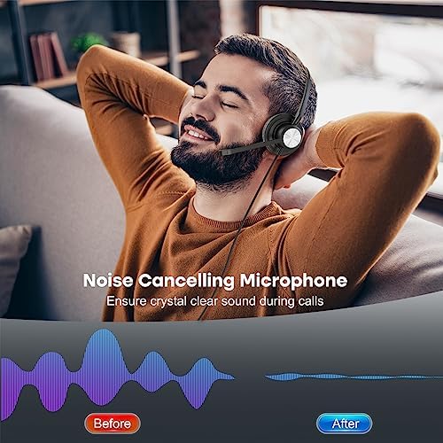 MKJ Cisco Phone Headset Corded RJ9 Telephone Headset Noise Canceling Mic - Image 6