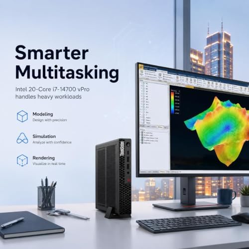 Lenovo ThinkStation P3 Tiny Workstation Desktop (Intel i7-14700 vPro (> Ultra 7 155U), 64GB DDR5, 2TB SSD), Business Mini PC, DisplayPort, Support 8K Display, > ThinkCentre M70q M75q M90q, Win 11 Pro - Image 2