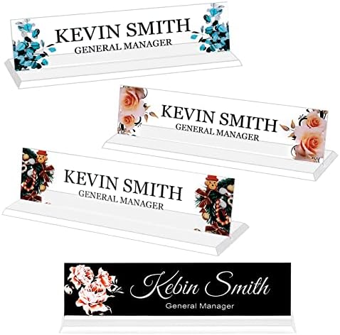 Custom Acrylic Name Plate for Desk, Office Personalized Desk Name Plate by Unknown