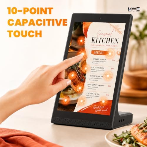 10.1 Inch Android Digital Signage Display, Tabletop Touchscreen Kiosk, Countertop Digital Menu Board with WiFi USB, Desktop Advertising Screen for Restaurants, Retail, Reception - Image 6