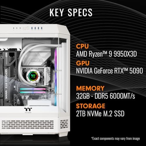 Thermaltake LCGS Reactor 9590S Gaming Desktop (AMD Ryzen™ 9 9950X3D, ToughRam 32GB DDR5 6000MT/s RGB Memory, NVIDIA® GeForce RTX™ 5090, 2TB NVMe M.2, WiFi, Windows 11) T6WT-X87S-590-LCS - Image 2