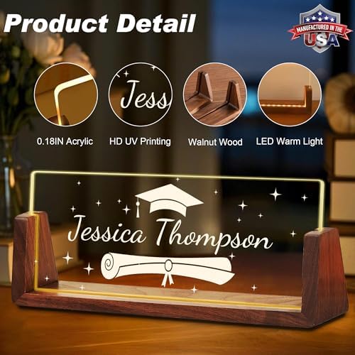 Ship Next Day Custom Name Plate for Desk, Acrylic Office Desk Accessories - Image 3