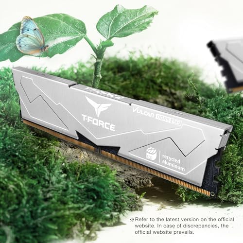 TEAMGROUP T-Force Vulcan ECO DDR5 32GB (2x16GB) 6000MHz (PC5-48000) CL38 Desktop Memory Module Ram for 600 700 Series Chipset XMP 3.0 Silver FLESD532G6000HC38ADC01… - Image 4