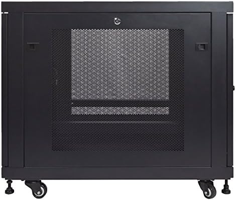 NavePoint 12U Network Cabinet with Wheels 33” Deep, 18U Wall Mount Server Rack with Locking Perforated Door, 19 Inch Rack for IT Equipment, 12U Network Rack Enclosure, 1000lbs Capacity, Black - Image 3