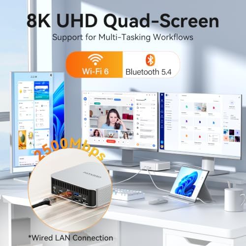GEEKOM A5 Pro Premium Mini PC,AMD Ryzen5 7530U|16GB RAM(up to 96GB)+1TB SSD - Image 4
