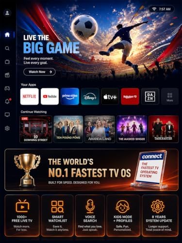 [VIDAA Live TV & 6000 ANSI & Now with Netflix] 4K Smart Projector with WiFi and Bluetooth, AI Voice Control, XuanPad White Portable Outdoor Movie Projector 4k, 42W Dolby Audio, Auto Focus & Keystone - Image 3