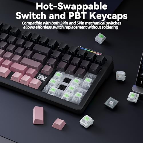 LINGBAO K98 Wireless Mechanical Gaming Keyboard, Tri-Mode Gasket Hot Swap - Image 5