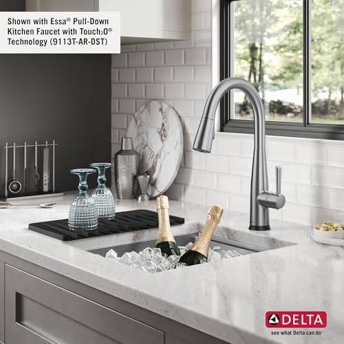 DELTA FAUCET Rivet 17-inch Workstation Bar Prep Kitchen Sink Undermount 16 Gauge Stainless Steel Single Bowl with WorkFlow Ledge and Kit of 5 Accessories, 95B9031-17S-SS - Image 2