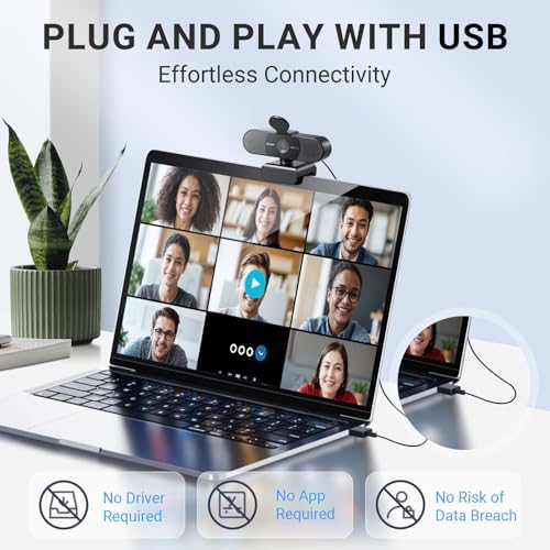 EMEET C960 AF 1080P Webcam for PC, Autofocus, 73° View Angle - Image 4
