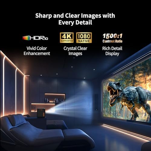 WEMAX Google TV Smart Projector, Licensed Netflix, 4K Support, 1080P FHD - Image 3