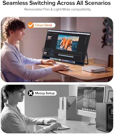 EVICIV Portable Monitor 24” 144Hz, 145% sRGB QLED 0.1MS Gaming Monitor - Image 4