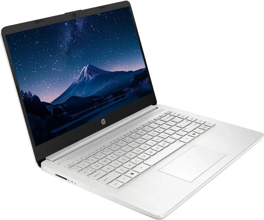 HP 14" Business Laptop Computer with Microsoft Office 365, 4-Core Intel Processor, 128GB Storage, 4GB RAM, Windows 11, SageNova Earphones, Natural Silver - Image 3
