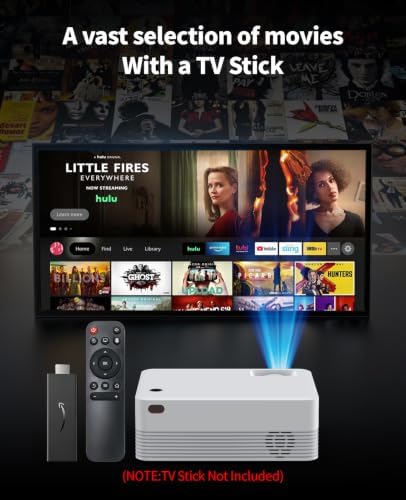Portable Mini Projector,Full HD 1080P 4K Support Video Projector - Image 2