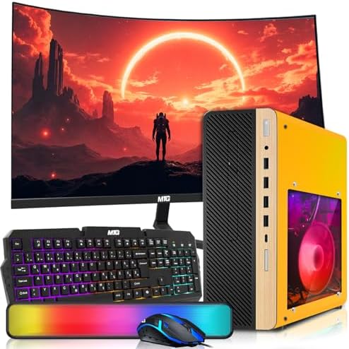 HP Half Light Desktop PC Lambo AMD Ryzen 3 Pro, 16GB RAM, 512GB SSD Win 11 by Amazon+Renewed